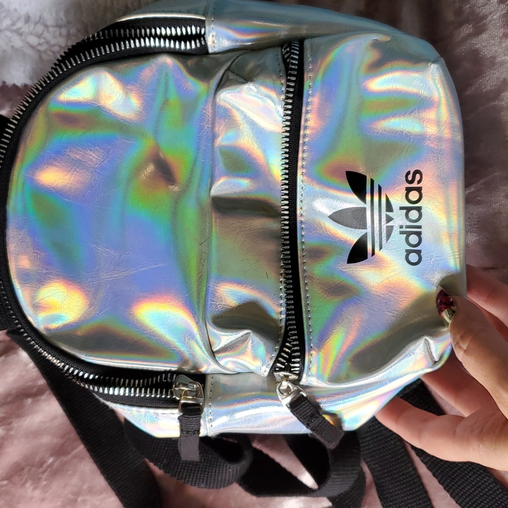 Adidas mini holographic backpack
